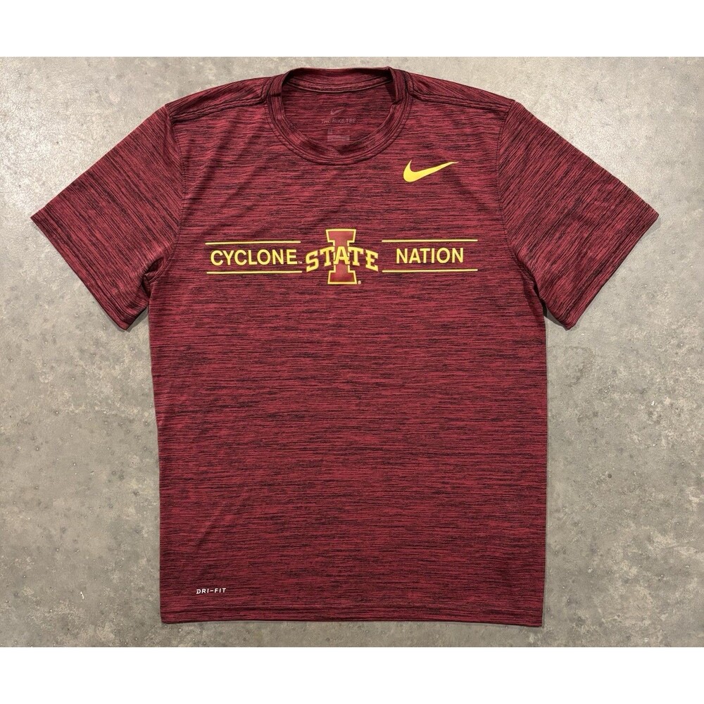 Iowa State Cyclones Nike Dri-Fit Red Shirt Men's Medium Slim Fit